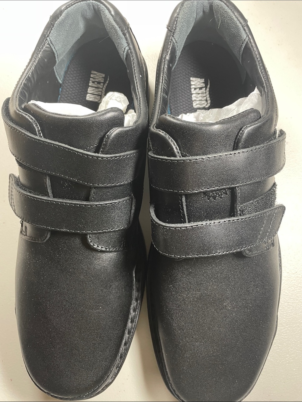 DREW Men's Black Double-Strap Slip-On Loafers